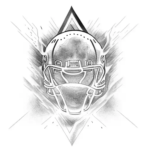 American football Kevin hegarty lightning  tattoo design idea