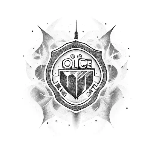 A police vehicle burning  tattoo design idea