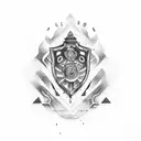 A police vehicle burning  tattoo design idea