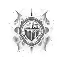 A police vehicle burning  tattoo design idea