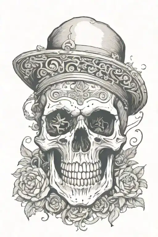 Skull Mysterious tattoo design idea