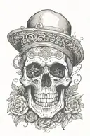 Skull Mysterious tattoo design idea