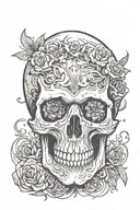 Skull Mysterious tattoo design idea
