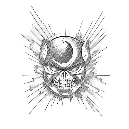 Create a blackwork tattoo inspired by a classic comic book cover tattoo design idea