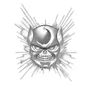 Create a blackwork tattoo inspired by a classic comic book cover tattoo design idea