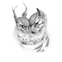 mother and son tattoo design idea