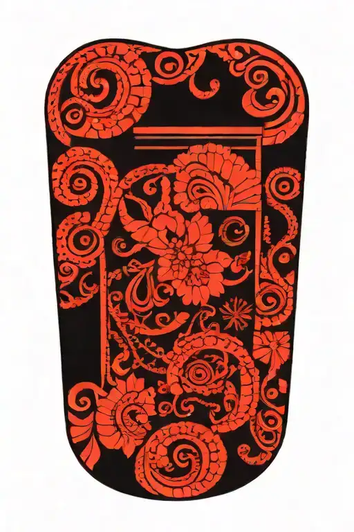 Ukrainian embroidery tattoo design idea