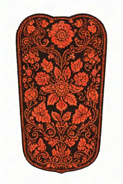 Ukrainian embroidery tattoo design idea
