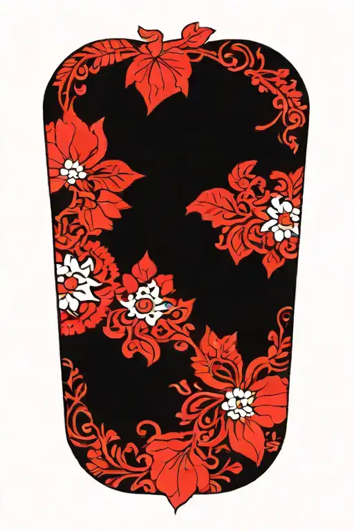 Ukrainian embroidery tattoo design idea