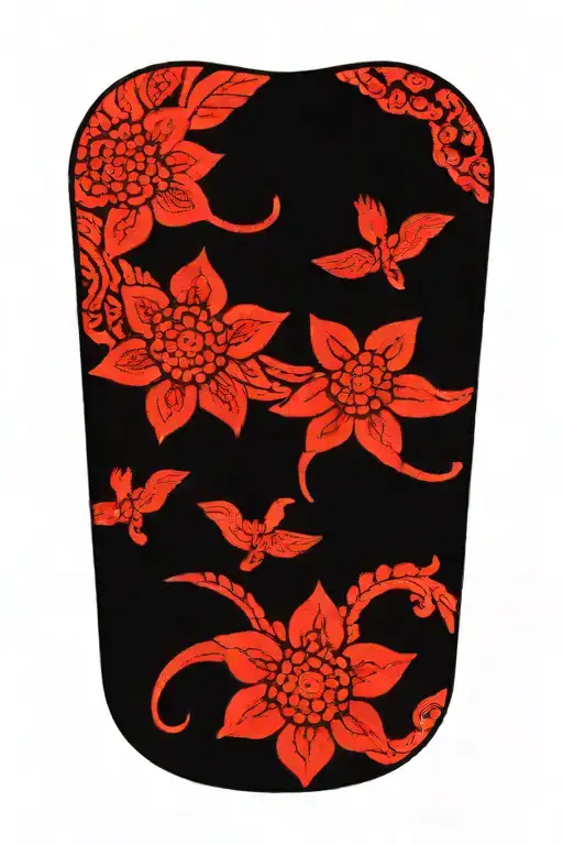 Ukrainian embroidery tattoo design idea