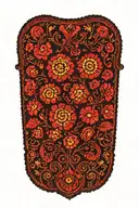 Ukrainian embroidery tattoo design idea