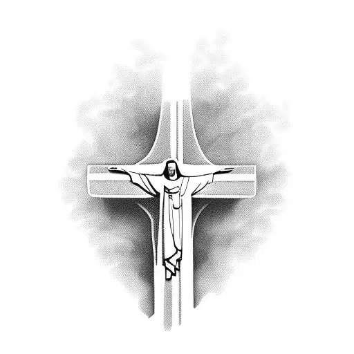 christ the redeemer, brazil & UK tattoo design idea