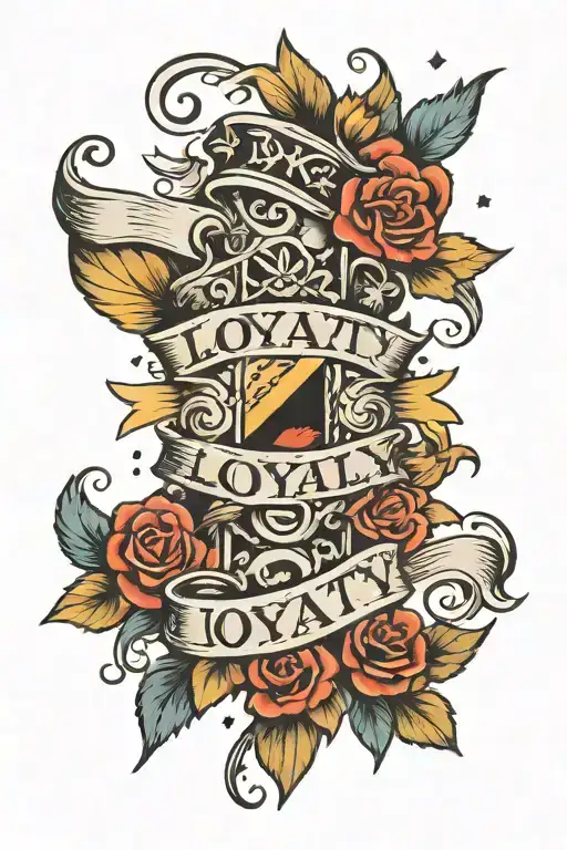 Loyalty word tattoo design idea
