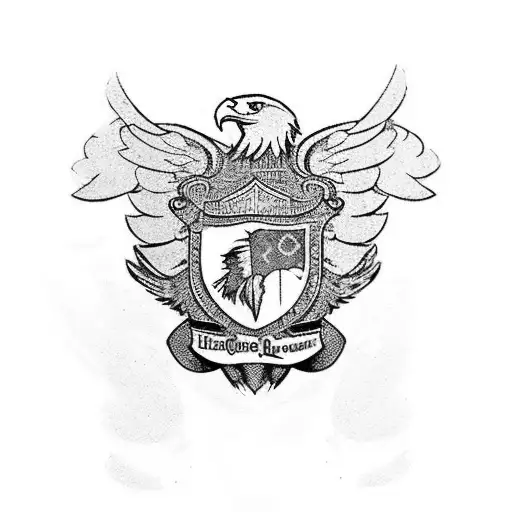 Eagle, Hogwarts castle, mickey mouse, apple and rainbow flag.  tattoo design idea