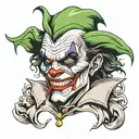 evil joker tattoo design idea