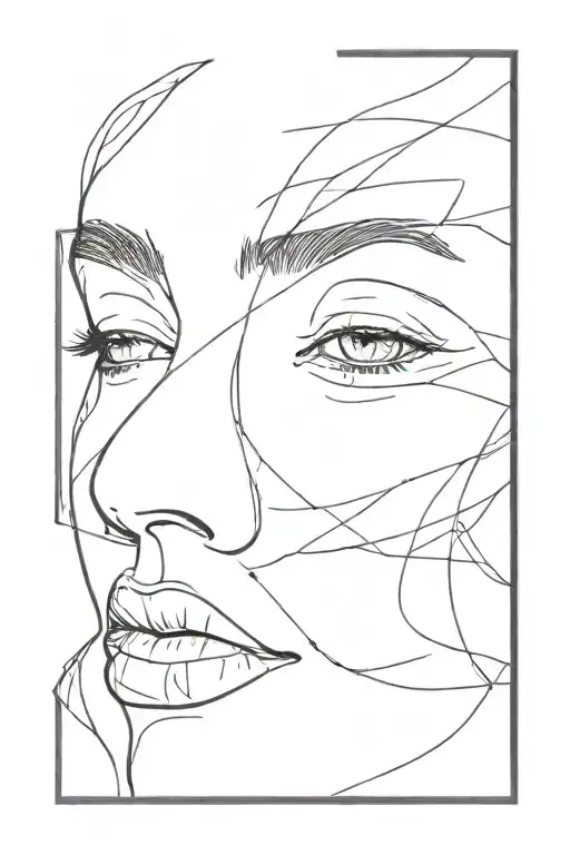 face sideways  tattoo design idea