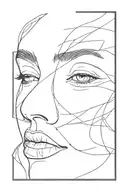 face sideways  tattoo design idea