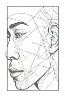 face sideways  tattoo design idea