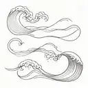 ocean wave tattoo design idea