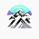 Mt Everest with aurora borealis  tattoo design idea
