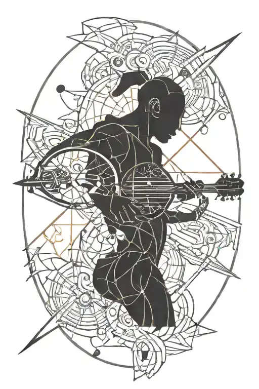 cycyle, tennis, rap music, lucifer tattoo design idea