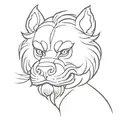 Chinese foo dog tattoo design idea