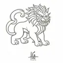 Chinese foo dog tattoo design idea