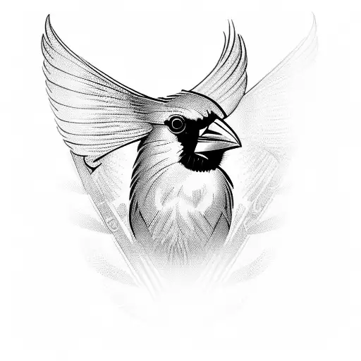 Cardinal tattoo design idea