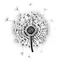 Dandelion tattoo design idea