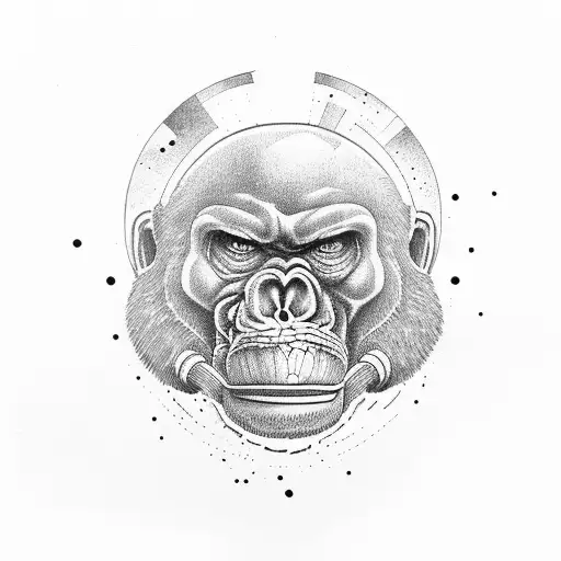 ape shal not kill ape tattoo design idea