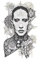 marilyn manson arm eye tatto tattoo design idea