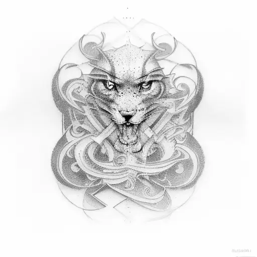 d m initials tattoo design idea