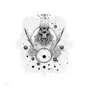 d m initials tattoo design idea