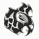 bear paw outline tattoo design idea