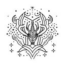 Gazelle constellation tattoo design idea