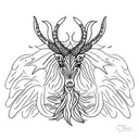 Gazelle constellation tattoo design idea