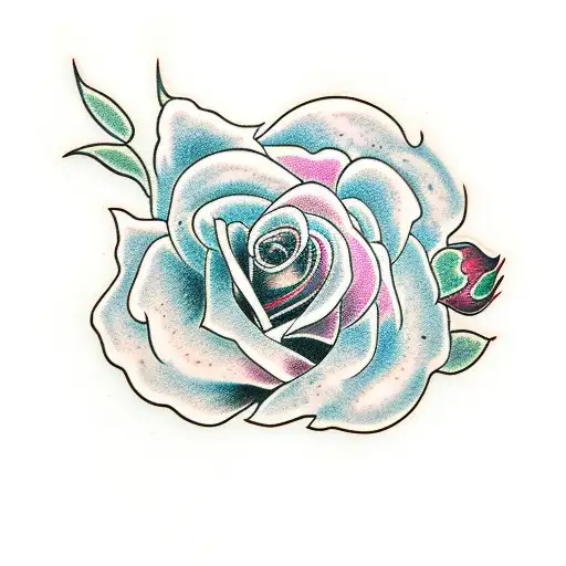 wilting rose tattoo design idea