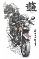 motor bike tattoo design idea