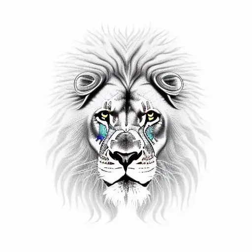 Nigerian fierce Lion tattoo design idea
