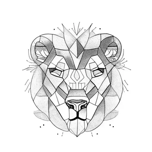 lion and cub  tattoo design idea