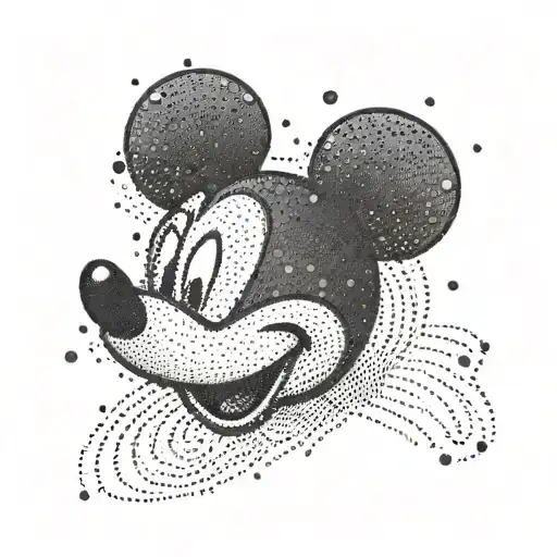 hidden mickey mouse tattoo design idea