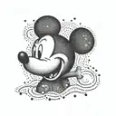 hidden mickey mouse tattoo design idea