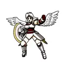 warrior guardian angel tattoo design idea
