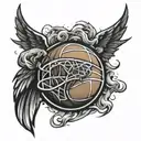 basketball tattoo design idea