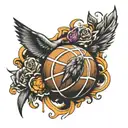 basketball tattoo design idea