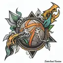 basketball tattoo design idea