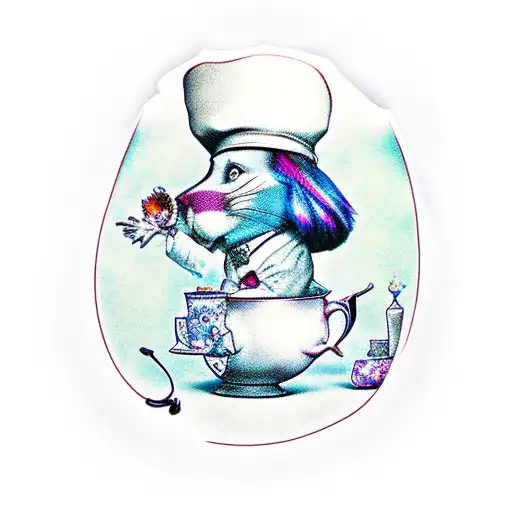 Alice in Wonderland  tattoo design idea