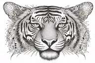 tiger head tattoo design idea