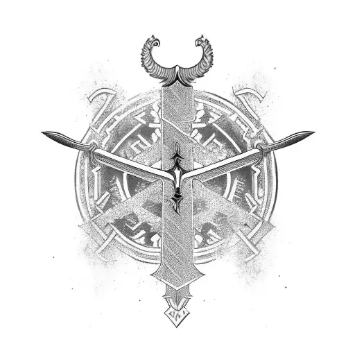 3 sword  tattoo design idea