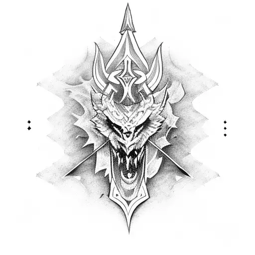 3 sword  tattoo design idea